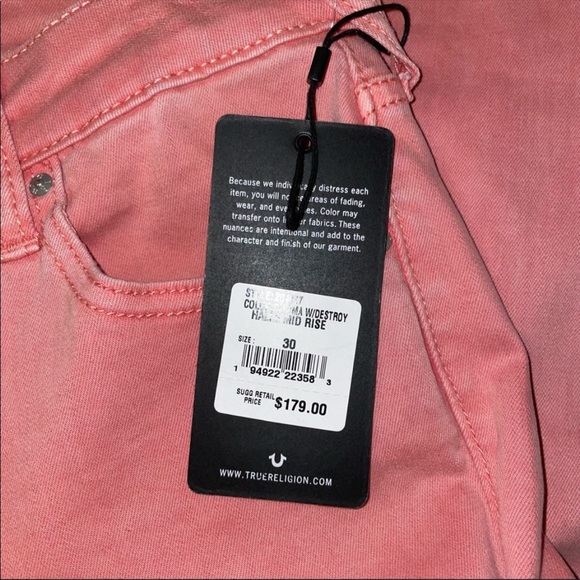 True Religion Halle Mid Rise Distressed Paloma Skinny Jeans NWT - Picture 8 of 16